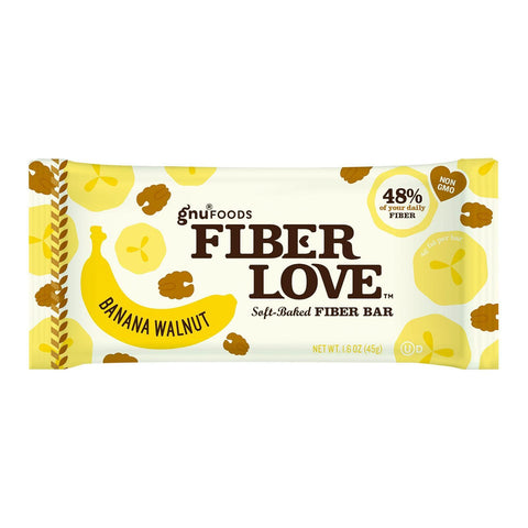 NuGo Nutrition Bar - Fiber dLish - Banana Walnut - 1.6 oz Bars - Case of 16