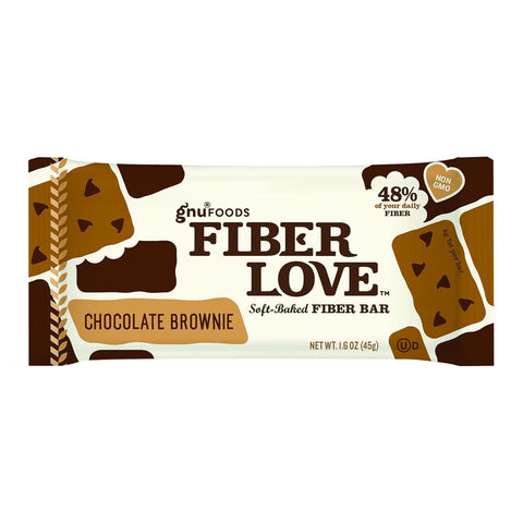 NuGo Nutrition Bar - Fiber dLish - Chocolate Brownie - 1.6 oz Bars - Case of 16