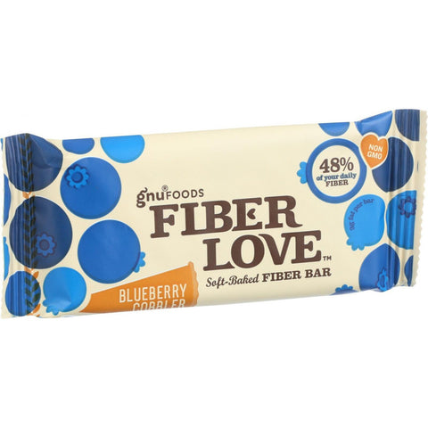 NuGo Nutrition Bar - Fiber dLish - Blueberry Cobbler - 1.6 oz Bars - Case of 16