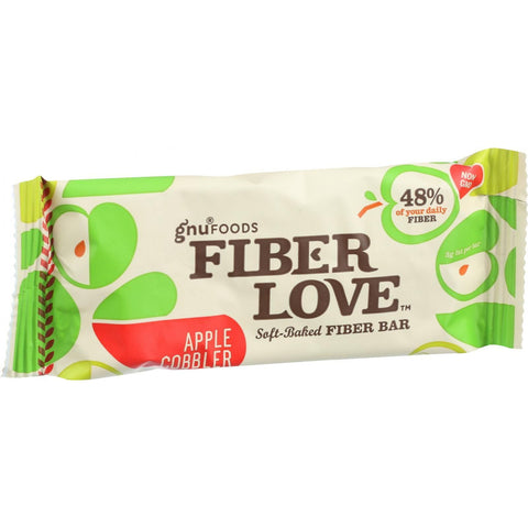 NuGo Nutrition Bar - Fiber dLish - Apple Cobbler - 1.6 oz Bars - Case of 16