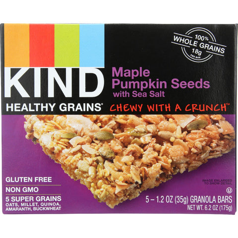 Kind Bar - Granola - Healthy Grains - Maple Pumpkin Seeds with Sea Salt - 5/1.2 oz - case of 8