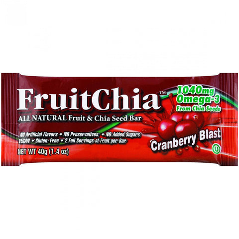 Fruit Chia Bar - Cranberry Blast - 1.4 oz Bars - Case of 24