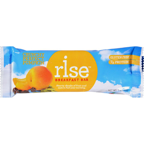 Rise Bar Breakfast Bar - Crunchy Pumpkin - Case of 12 - 1.4 oz