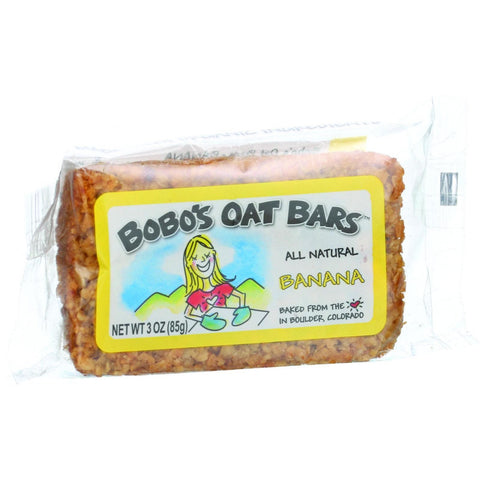 Bobo's Oat Bars - All Natural - Banana - 3 oz Bars - Case of 12