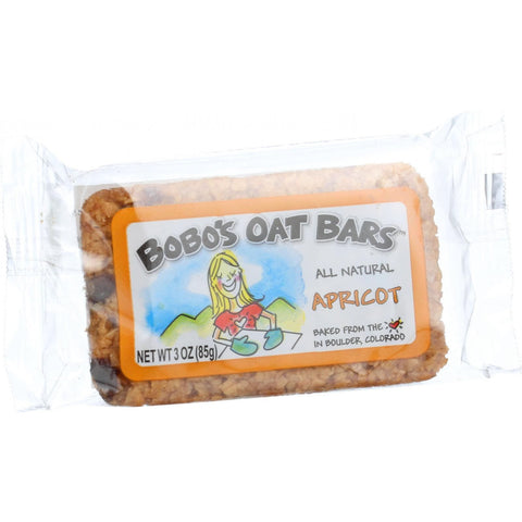 Bobo's Oat Bars - All Natural - Apricot - 3 oz Bars - Case of 12