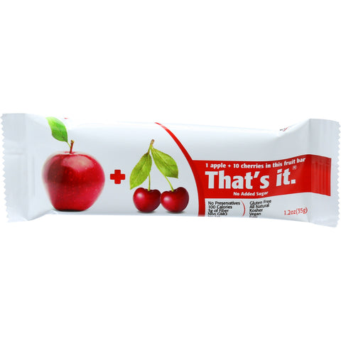 That's It Fruit Bar - Apple and Cherry - Case of 12 - 1.2 oz