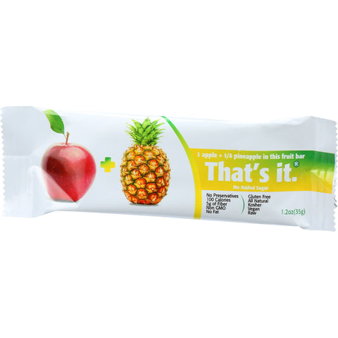 That's It Fruit Bar - Apple and Pinapple - Case of 12 - 1.2 oz