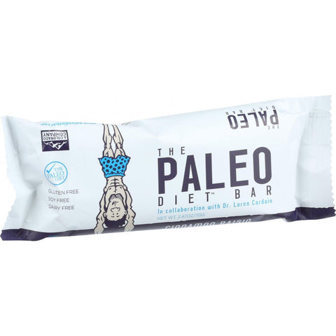 The Paleo Diet Bar - Cinnamon Raisin - 2.47 oz Bars - Case of 12